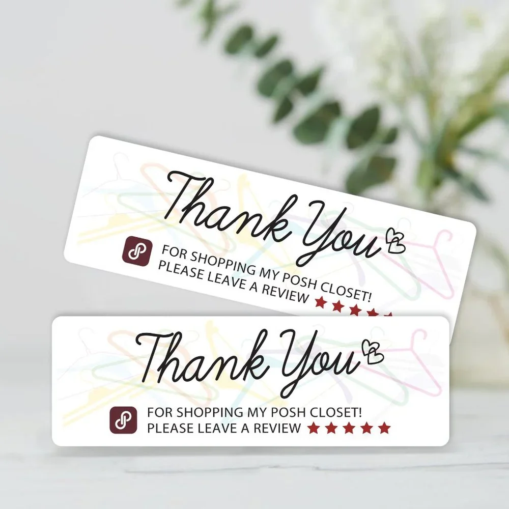 Thank You For Shopping Rating Sticker Labels – (48 ct)